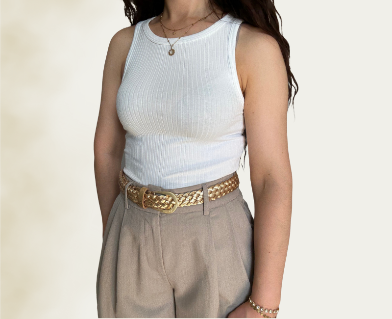 Fine ceinture tressée Hippie