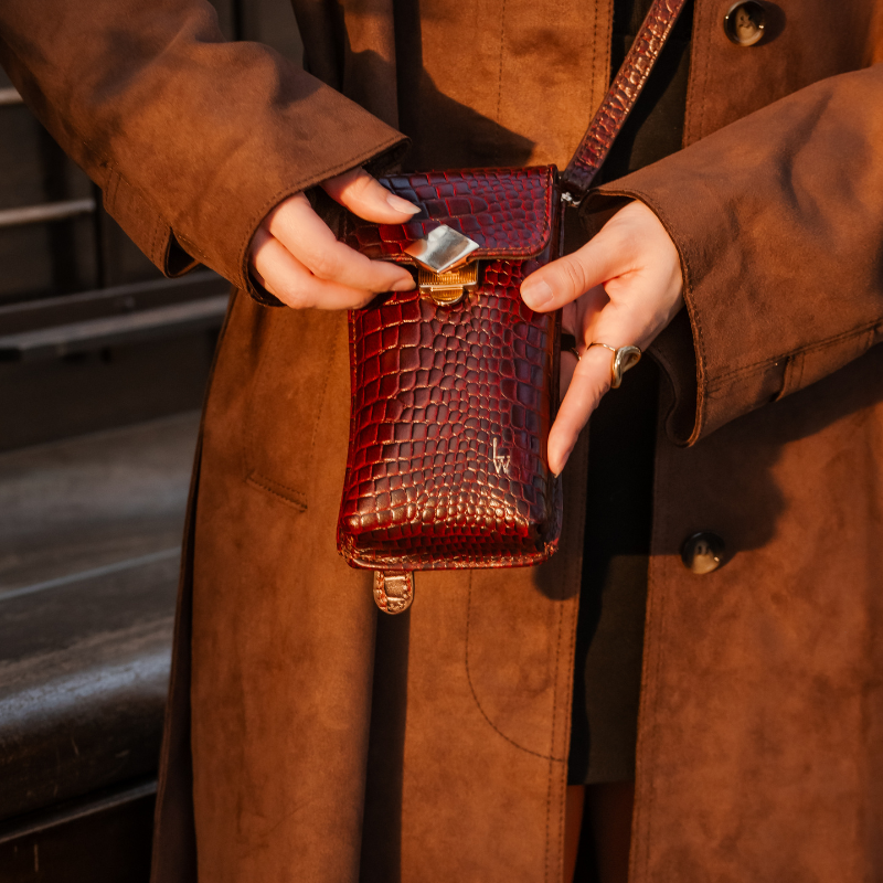 SAC À PORTABLE CROCO SIMONE