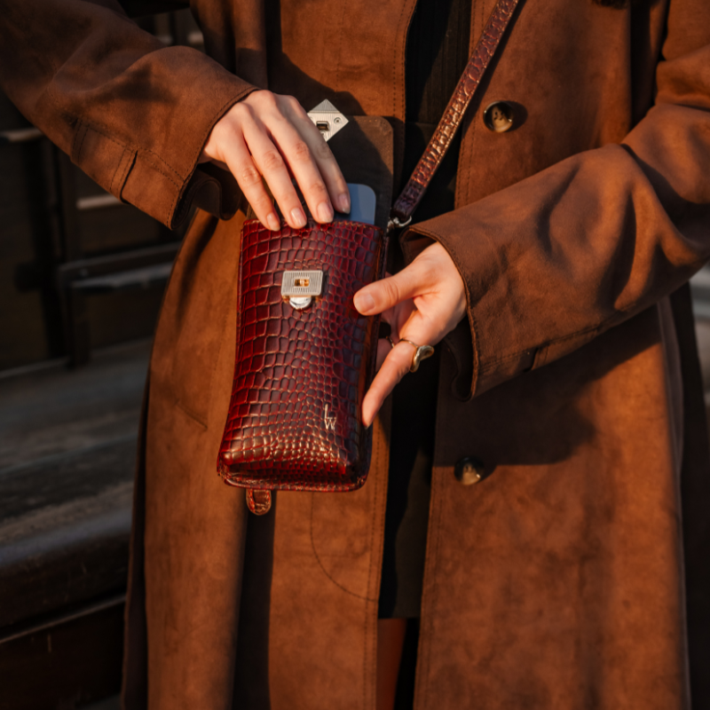 SAC À PORTABLE CROCO SIMONE